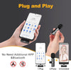 Wireless Microphones, Wireless Lavalier Microphone for iPhone/iOS/Android, Plug-Play Bluetooth Microphone, Mic with 3 Level Noise Reduction Auto Sync for Recording, Live Streaming, YouTube, TikTok