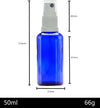 Elegant 50ml Blue Glass Bottles with Premium White Atomiser Spray – 8 Pack - Crafted in Europe - Ideal for beauty, health, and home fragrance products