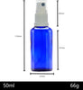 Elegant 50ml Blue Glass Bottles with Premium White Atomiser Spray – 8 Pack - Crafted in Europe - Ideal for beauty, health, and home fragrance products