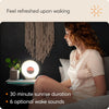 Sunrise Alarm - Sunrise Wake-up Alarm, Sunset Sleep Feature, Sounds and Mood Lighting, White