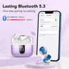 Ear Buds Wireless Earbuds, 50Hrs Playtime Bluetooth Earphones, Bluetooth Headphones 5.3, In Ear with 4 ENC Call Noise Cancelling Mics, Bass Boost 85%, Mini Earbuds IPX7 Waterproof, USB-C