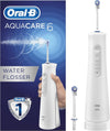 Aquacare 6 Pro-Expert Water Flosser, Plaque Remover For Teeth Featuring Oxyjet Technology, Oral Irrigator With 6 Cleaning Modes, 2 Pin UK Plug