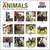 Hardworking Animals At Work Rest & Play of The British Army OFFICIAL Large Wall 2025 Calendar UK Holidays MADE IN BRITAIN® Eco-Friendly (Open size 610mm x 305mm) Solar Energy FSC® paper