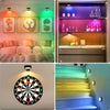 3Pc Picture Lights for Wall Battery Operated RGB Rechargeable Picture Light Dimmable Timer Painting Frame Light Wireless Art Lights for Wall Led Puck Lights with Remote Control, Black RGB