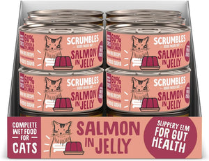 Natural Wet Cat Food, Salmon in Jelly 18x 80g