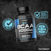 BCAA Tablets | 4000mg BCAAs per Serving | 3Months Supply | Essential Amino Acid Supplement with Vitamin B6 | 365 Vegan Tablets | BCAA Powder and Capsules Alternative Pre Workout | by