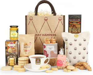 Afternoon Tea Hamper For 2 – Includes Italian Biscuits, Cookies, Shortbread, Fudge & Tea – Gift Hamper for Anniversary, New Home, Birthday, Celebrations – by