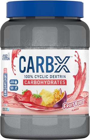 Carb X Highly Branched Cyclic Dextrin Carbohydrates, Intra & Post Workout Carbs Powder, Fuel Training & Recovery, Vegan, Gluten Free, Sugar Free, 1.2kg 48 Servings (Fruit Burst)