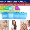 Weekly Pill Box Organiser, Small Pill Box 7 Day 4 Times A Day, Pill Organiser with 28 Copartments to Hold Plenty of Medication, Vitamins and Supplements - Green Case