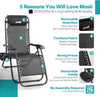 Sun Loungers For Garden Chairs Set of 2, Heavy Duty Zero Gravity Chairs With Cup Holders & Headrest Pillow, Folding Garden Recliner Chairs Sunloungers For Deck Chair, Patio, Beach Lounger