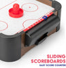 | Air Hockey Table Game, Wooden Portable Table Toys Game for Kids and Adults, 20inches, Brown