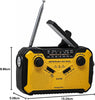 Voyager ECO Emergency Radio KA369 AM/FM NOAA Weather Alert 5-Way Powered Solar Crank Radio Receiver with LED Flashlight and USB Mobile Phone Charger Yellow