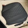 1 Pair of Front Car Seat Covers Protector PU Leather,Full Wrapping Edge for Front Seat Bottom (53×52 cm)- Black