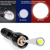 Bright Flashlight, 4 Slot Universal Battery Charger, with 4 Rechargeable 18650 Button Top 3.7v Lithium Batteries, Smart Charger 18650, 26650, 18500, 16650 Rechargeable Batteries