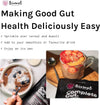 Complete Gut - Belgian Chocolate - 4 in 1 Gut Health Powder with Diverse Fibres - 450g/30 Servings - Vegan Friendly - Gluten Free - Live Cultures for Gut Health - Delicious & Effective