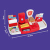 Post Office Set. Realistic Postal Counter Playset. Includes Weighing Scales, Play Money, Stamp and More. For Ages 3+