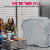 Large BBQ Cover Waterproof Heavy Duty - XL Barbecue Grill Cover for Weber, Char Broil, Outback, More - Windproof, UV-Resistant, Rip-Proof BBQ Cover - 183 cm L x 66 cm W x 130 cm H (Grey)