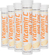 Vitamin C and Zinc Effervescent Tablets, Orange Flavoured, Suitable for Vegans, 6 Packs of 20