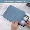 12.9" Tablet Sleeve Padded Carrying Case for iPad Pro 12.9" M2 6/5/4th/3rd Gen, iPad Pro 13" M4, iPad Air 13", Galaxy Tab S9 FE+/S9+/S8+/S7 FE/S7+ 12.4", Surface Pro 8/7/6/5/4/X 12.3", Blue