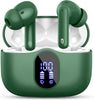 Wireless Earbuds, Bluetooth 5.3 Headphones In Ear with 4 ENC Noise Cancelling Mic, 2023 Bluetooth Earphones Mini HI-FI Stereo Sound, LED Display Wireless Headphones 36H Playtime IP7 Waterproof, Green