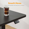 Standing Desk Height Adjustable Electric Desk, 120 * 60cm Stand up Table, Sit Stand Home Office Desk with Splice Board, Dark Black