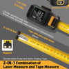 Laser Rangefinder, 40 m, Digital Laser Tape Measure with LCD Backlight, M/in/Ft, Rechargeable Laser Meter & 5 m Tape Measure, Pythagoras/Distance/Area/Volume Measurement