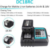 - DC18RC Fast Charger Compatible with makita 14.4V-18V Li-ion Replacement Battery BL1815 BL1830 BL1840 BL1850 BL1860 BL1890 BL1415 BL1430 BL1440.