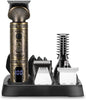 Beard Trimmer Kit Professional Hair Clipper Trimmer Zero Gapped T-Blade Trimmer Electric Shaver Razor Nose Body Trimmer for Men Cordless Grooming Kit 7 in 1