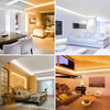 5M D Strip Lights, Warm White to Cool Daylight, Dimmab and Tunab with Remote, Stick-on D Light for Bedroom, Desk, Mirror, Wall, Ceiling and More