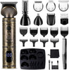 Beard Trimmer Kit Professional Hair Clipper Trimmer Zero Gapped T-Blade Trimmer Electric Shaver Razor Nose Body Trimmer for Men Cordless Grooming Kit 7 in 1
