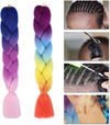 2 Pcs Braiding Hair Fashion Synthetic Braid Hair Extensions for Women Braiding （colour） purple