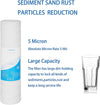 5 Micron 10" x 2.5" String Wound Sediment Water Filter Cartridge,5 Pack,Whole House Sediment Filtration, Universal Replacement for Most 10 inch RO Unit