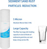 5 Micron 10" x 2.5" String Wound Sediment Water Filter Cartridge,5 Pack,Whole House Sediment Filtration, Universal Replacement for Most 10 inch RO Unit