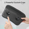 Bath Pillow, Waterproof Bath Pillow, 3D Ergonomic Bathtub Pillow, Bathtub Accessories, Bath Pillow with 2 Non-Slip Suction Cups, Premium Bath Cushion, Bath Pillow for Home Spa Headrest-Black