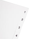 KF01354 1-12 Polypropylene Index A4 Multi Punched - White
