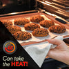 Baking Tray Set, Oven Baking Pans, 3 Piece Non-Stick Kitchen Oven Trays, Stackable Carbon Steel Baking Set, High Quality Cookie Sheet, Copper Metal Bakeware w/Black Silicone Handles, 3Pc