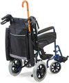 Reflective Wheelchair Scooter Walking Stick/Crutch Bag, Black and Grey