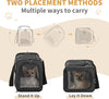 Cat Carrier Airline Approved ，Large Cat Carrier,Foldable Cat Carriers Medium Two-Way Placement on Plane for Cats and Small Dogs, Black