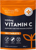 Vitamin C Tablets 1100mg – 180 Premium Vegan and Vegetarian Tablets – 3 Month Supply - High Strength Ascorbic Acid - Vitamin C for The Immune System - Letterbox Friendly - Made in The UK by