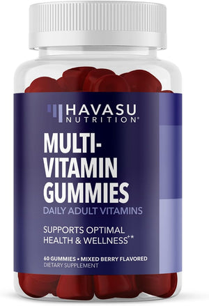 Multivitamin Gummies for Women & Men | Packed with Daily Vitamins and Minerals | with Vitamin C, D, Zinc | Multi Vitamins and Minerals Supplements | 60 Gluten-Free, Fruit Flavored Vitamin Gummies