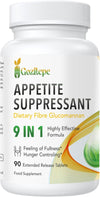 Natural Appetite Suppressant and Fat Burner for Women - High Dose Glucomannan from Konjac Root - with Green Tea Extract, Cayenne Pepper Extract, Vitamins B6 & B12 - Vegan (90 Count (Pack of 1))