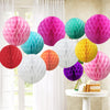 12 Pack Tissue Paper Honeycomb Balls, Poms Birthday Baby Shower Wedding Decorations (Colorful)