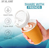 ® - Takeaway Coffee Cups with Lids [50 Cups - 8oz] Takeaway Cups for Hot Liquids