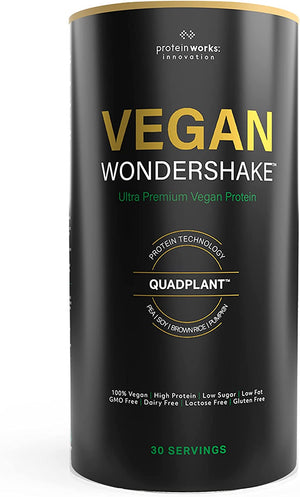 Protein Works - Vegan Wondershake, Vegan Protein Shake, High-Protein Plant-Based Nutrition, 30 Servings, Salted Caramel, 750g