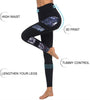 Women's High Waisted Gym Leggings - Full Color Printed Leggings, Non See Through Yoga Pants with Pockets