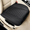 1 Pair Luxury PU Leather Front Car Seat Covers for Seat Bottoms, Universal Fit 90% of Cars, Triangle Quilting Design, 53 × 52 cm (Black)