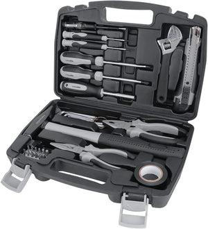 Household Tool Set, 32 Pieces, Black/Grey