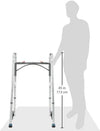 Drive Devilbiss Folding Lightweight Aluminium Walking Frame with Wheels