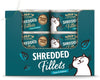 Shredded Fillets with Tuna and Salmon - Grain Free Adult Wet Cat Food (24 Tins x 70 g)