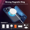 Magnetic Stand Case for iPhone 15 Pro Cover, Matte Clear with Invisible Ring Holder Compatible with Mag safe Shockproof Protective Case for iPhone 15 Pro 6.1''-Blue